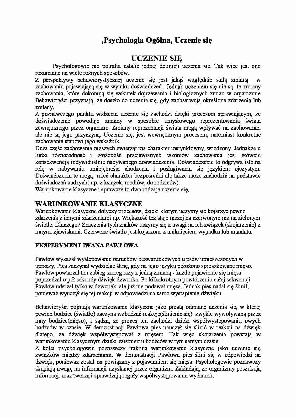 Jak się  uczyć  - omówienie(sem.I) - strona 1