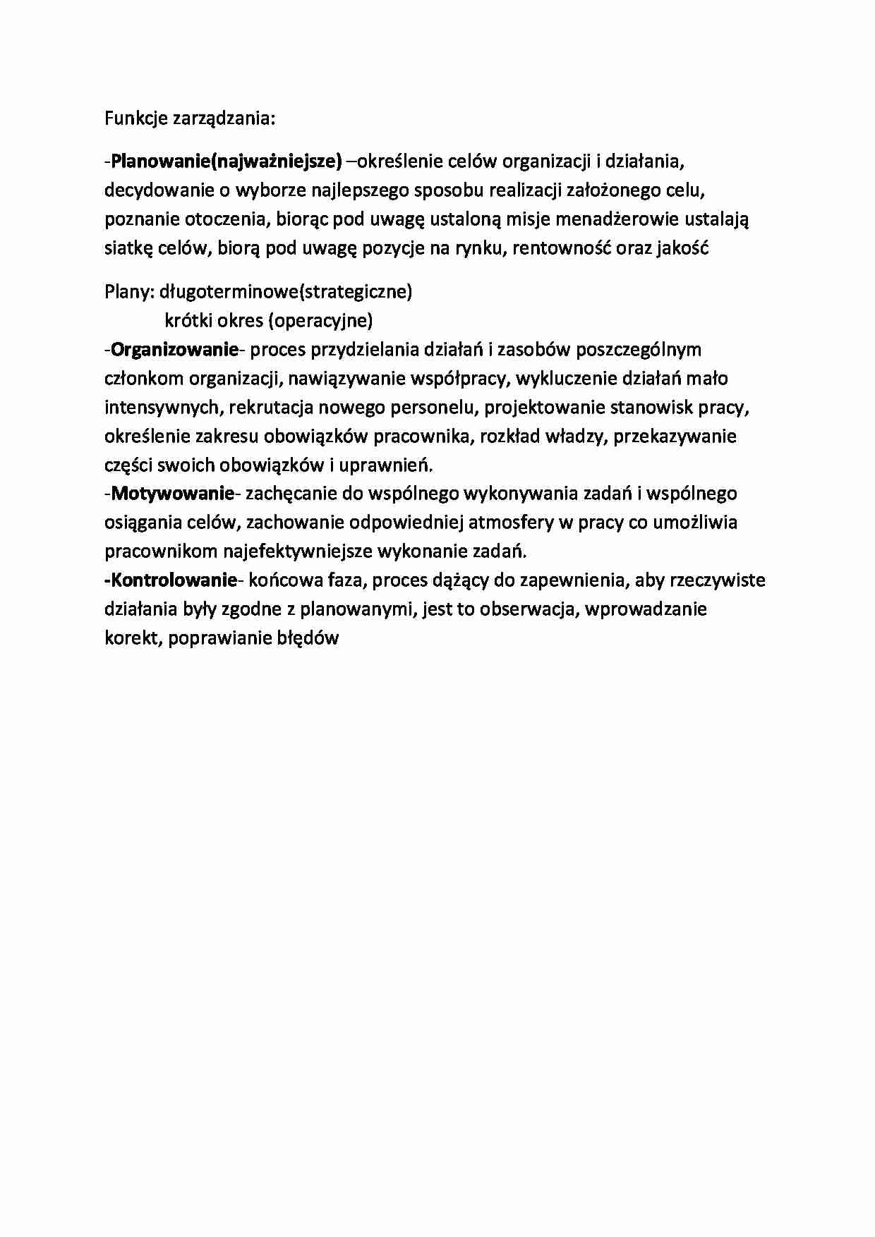 Zarządzanie w budownictwie - wykłady - strona 1