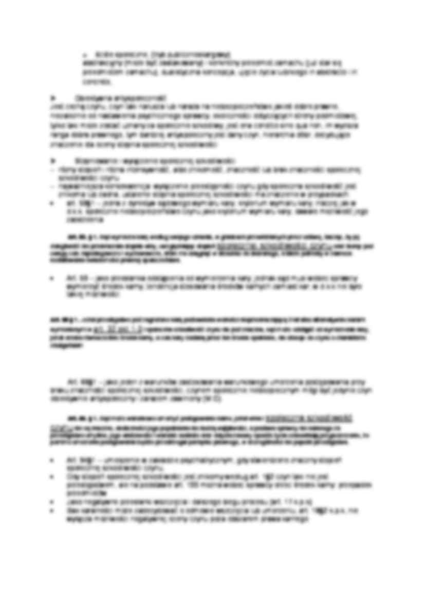 Społeczna szkodliwość czynu  - omówienie  (II sem) - strona 2