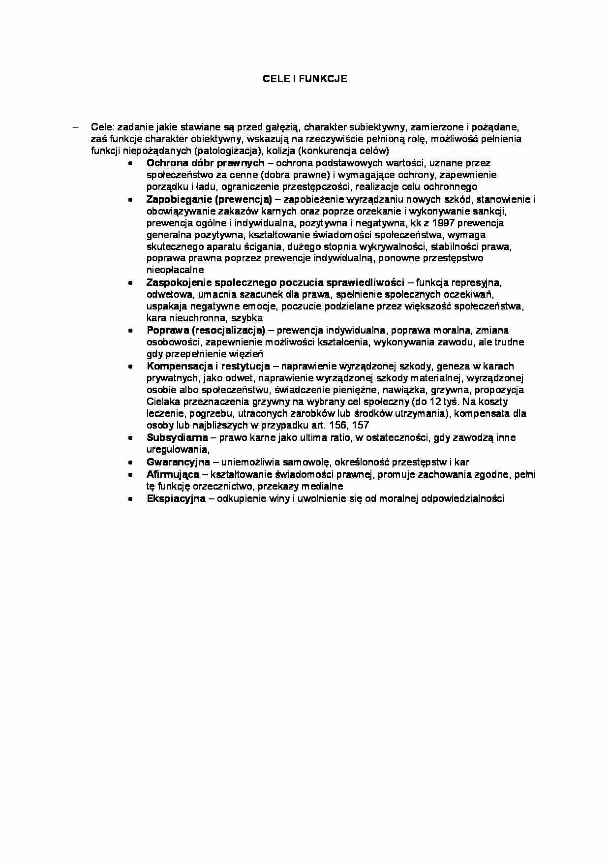 Cele i funkcje - omówienie (Isem) - strona 1