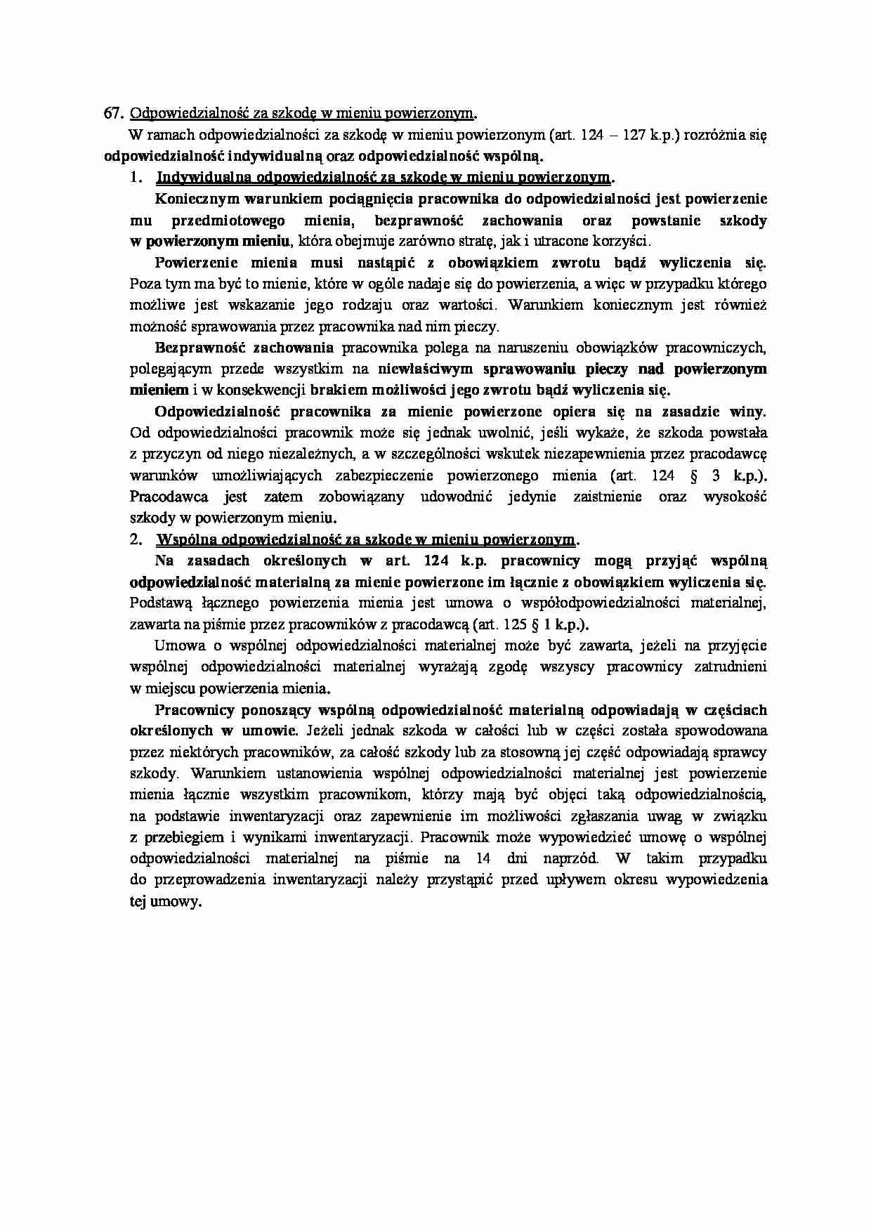 Mienie powierzone - omówienie  - strona 1