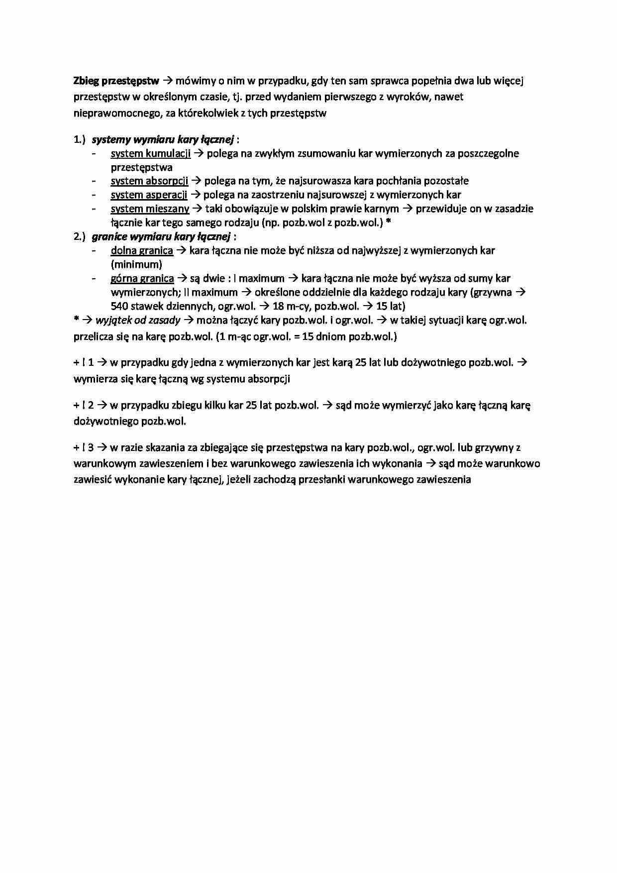 Zbieg przestępstw - omówienie - strona 1