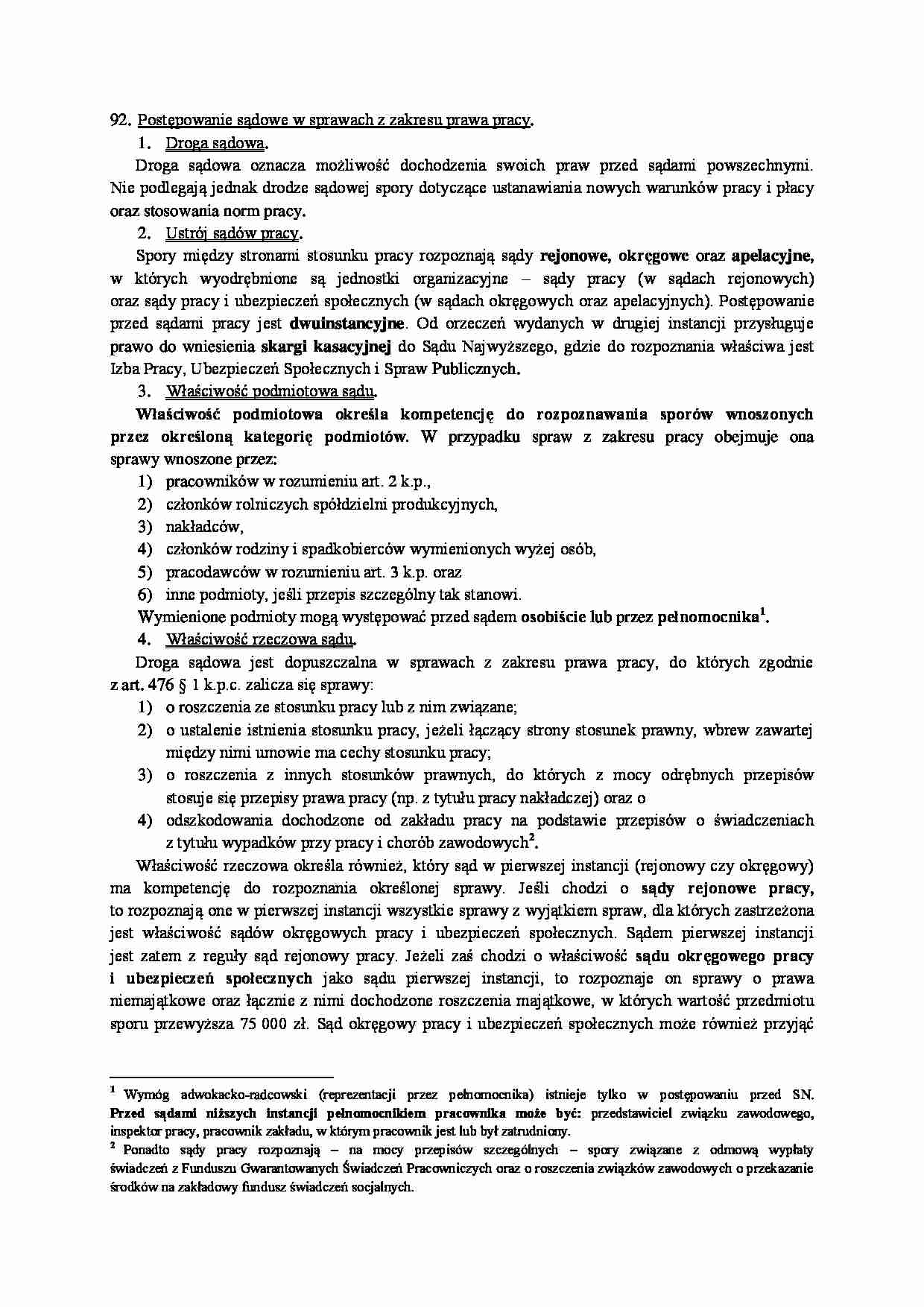 Postępowanie sądowe - omówienie - strona 1