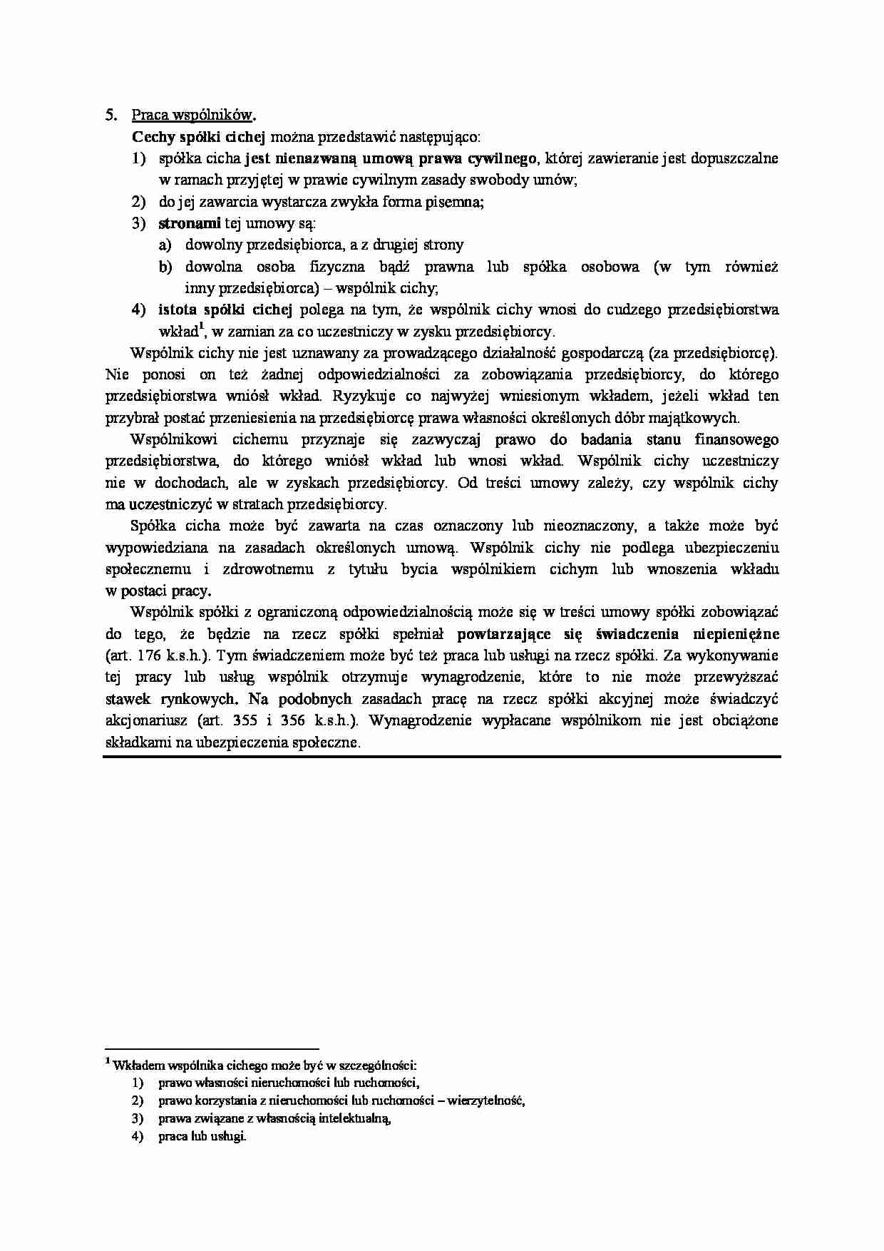 praca wspólników - omówienie - strona 1