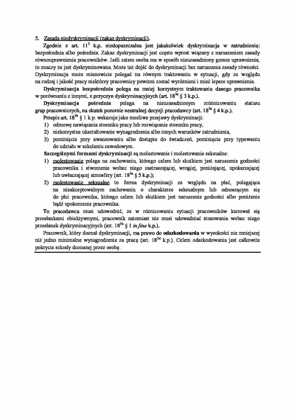 Zakaz dyskryminacji - omówienie - strona 1