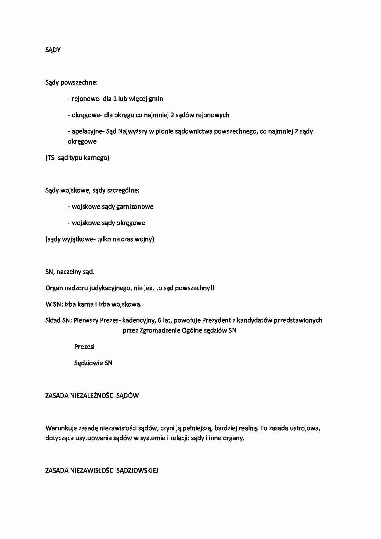 Sądy-opracowanie, V sem. - strona 1
