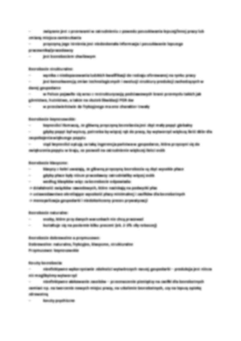 Bezrobocie-opracowanie, I sem. - strona 2