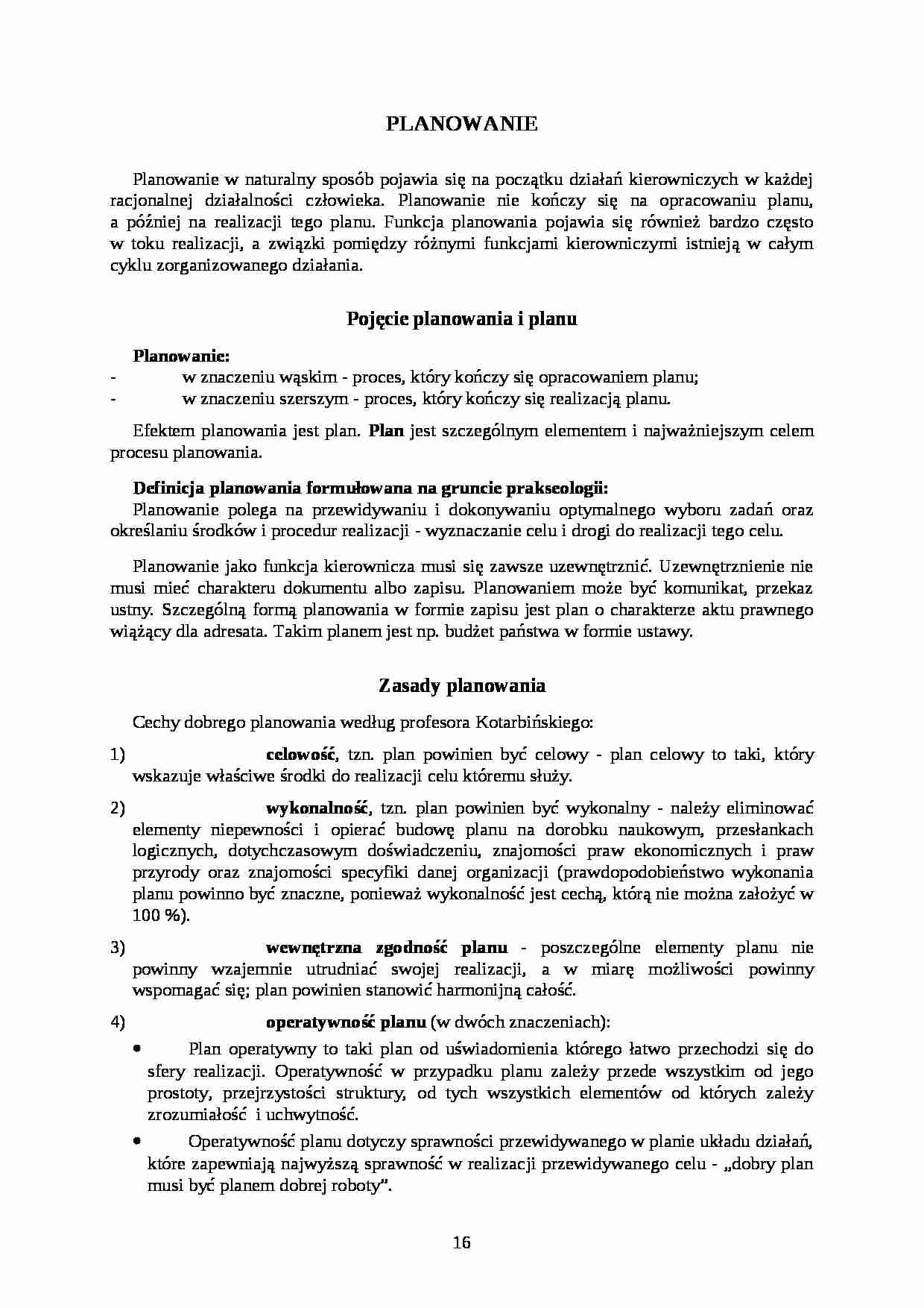 Wykład o planowaniu - strona 1