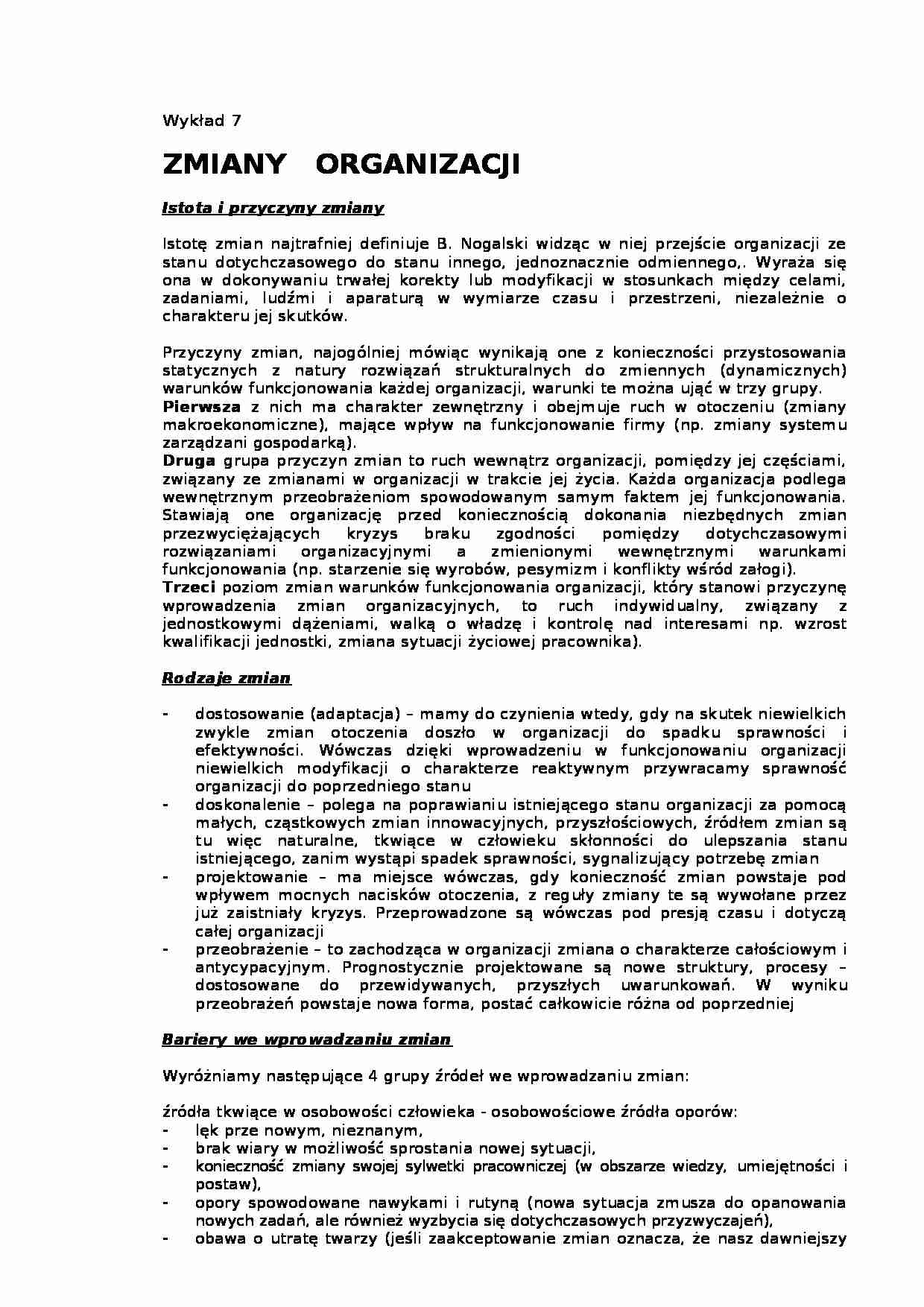 Wykład - zmiany organizacji - strona 1
