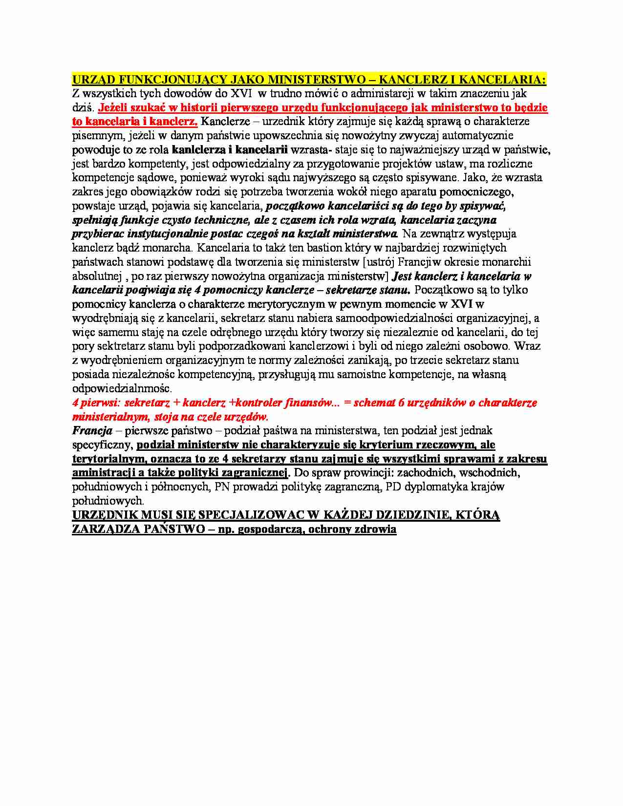 Wykład - kanclerz i kancelaria - strona 1