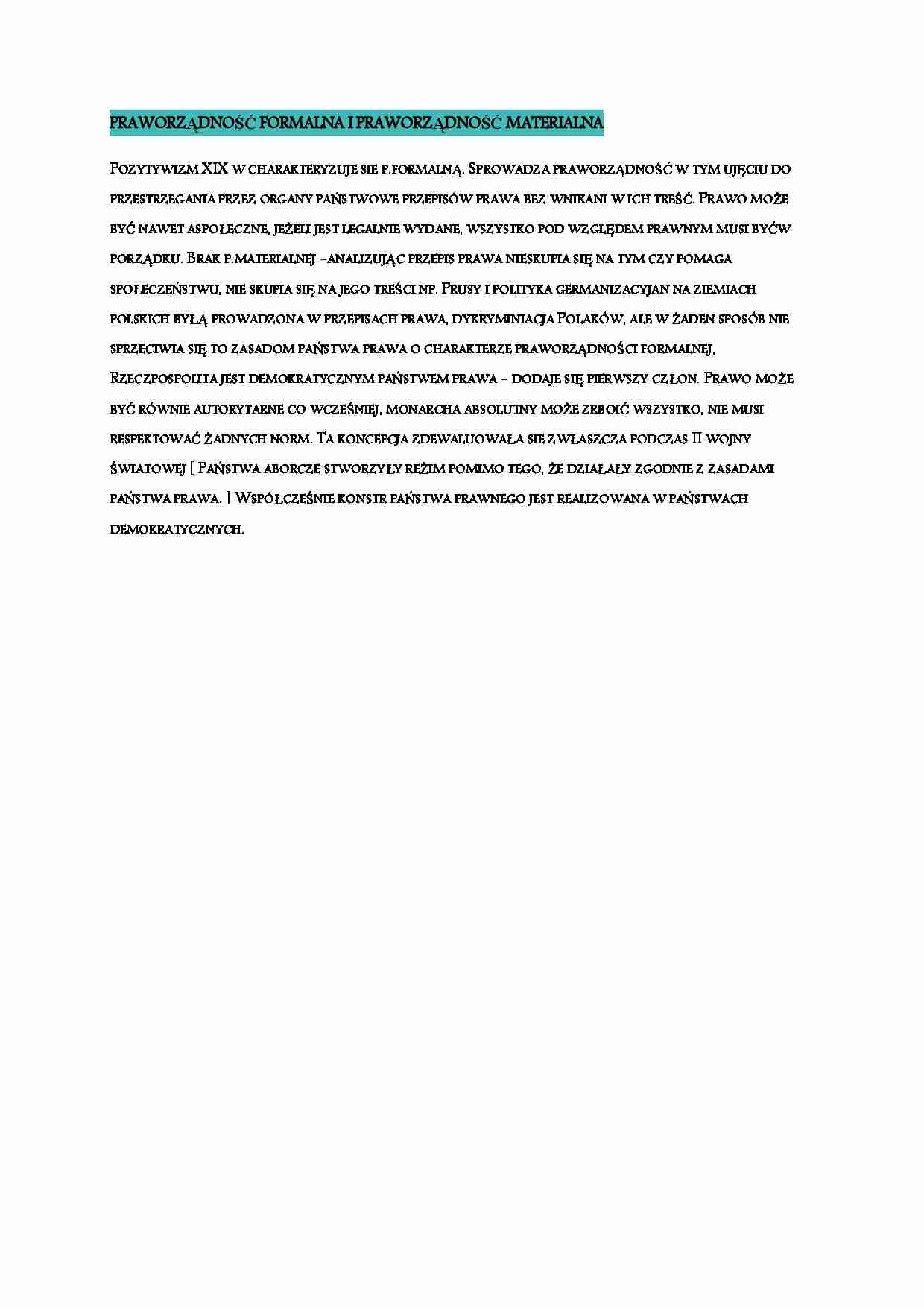 Wykład - praworządność formalna i materialna - strona 1