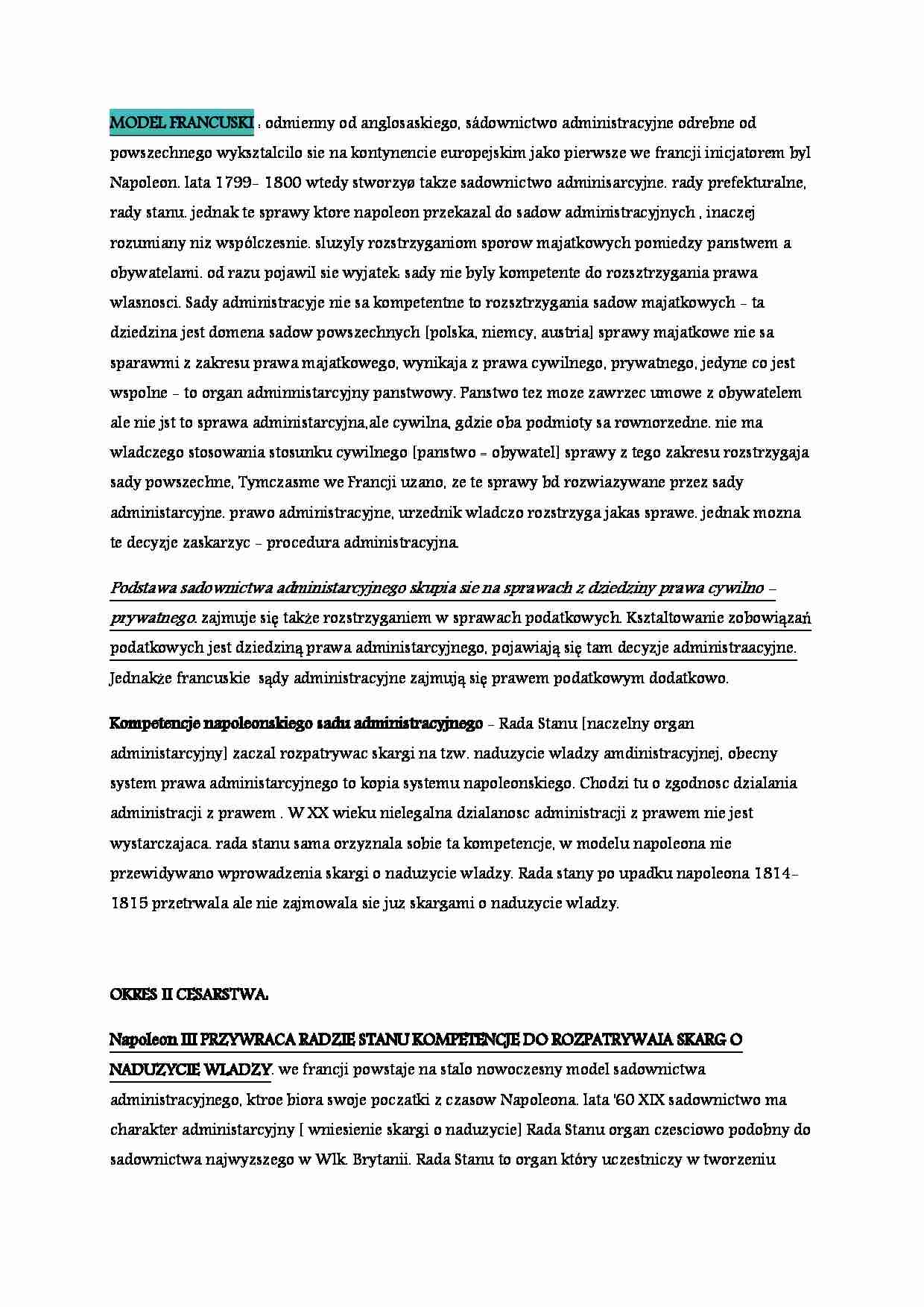 Wykład - sądownictwo francuskie - strona 1