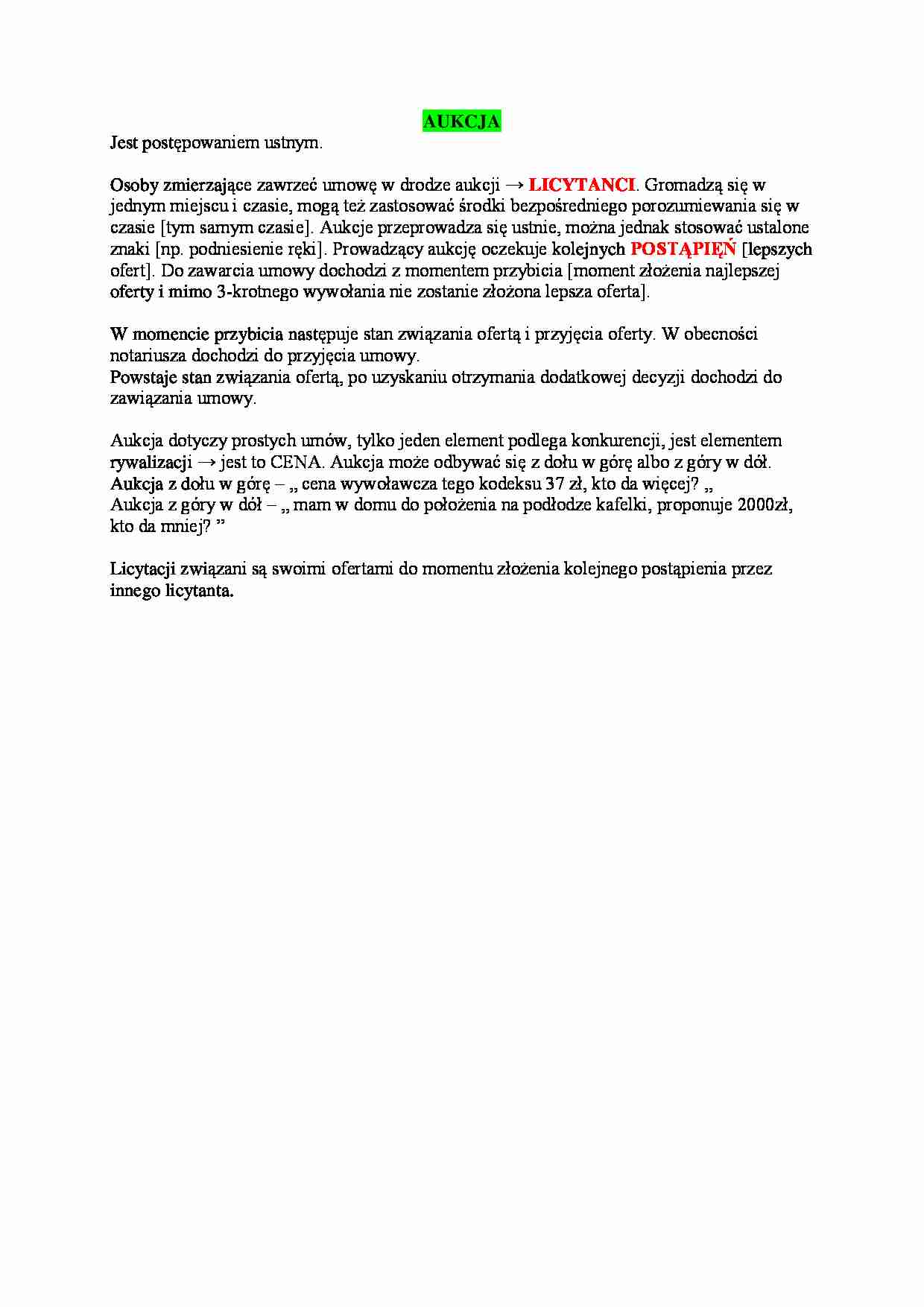 Wykład - aukcja (II sem) - strona 1