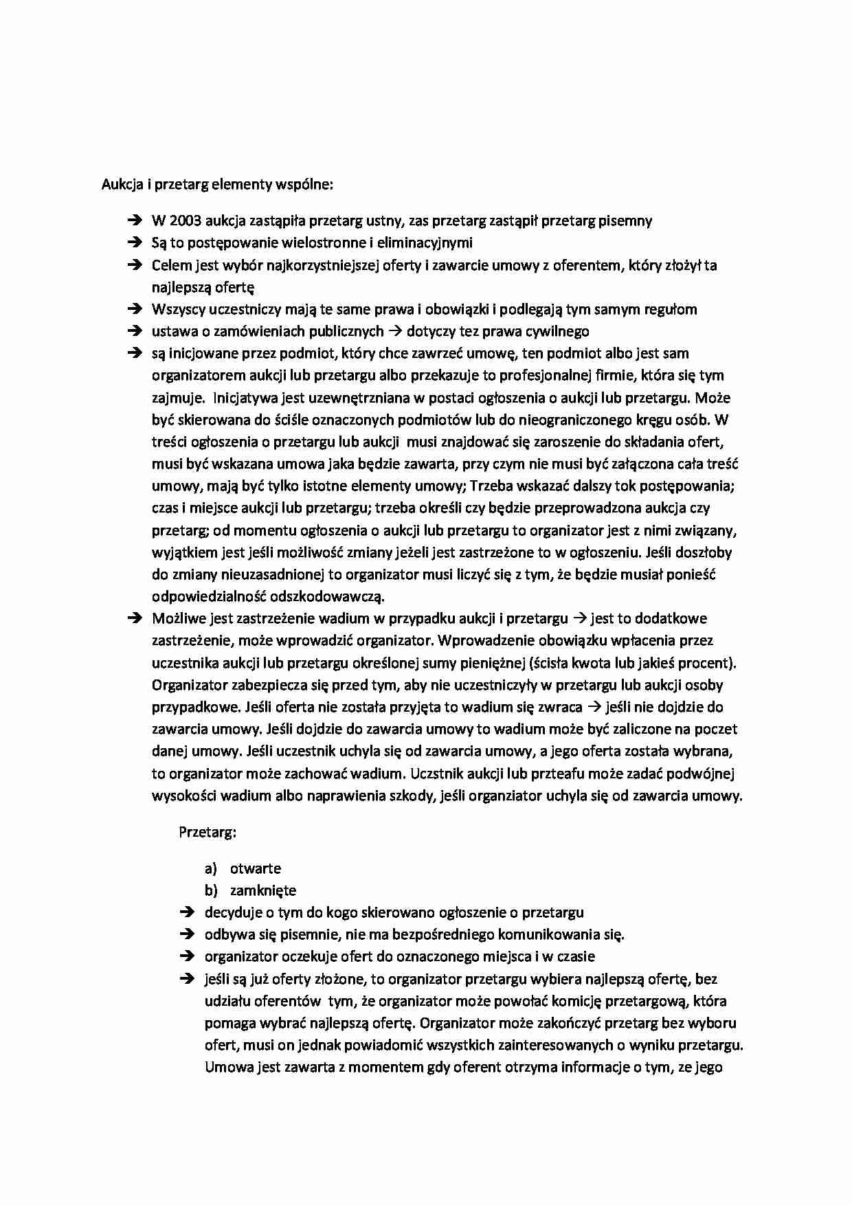 Wykład - aukcja i przetarg (II sem) - strona 1
