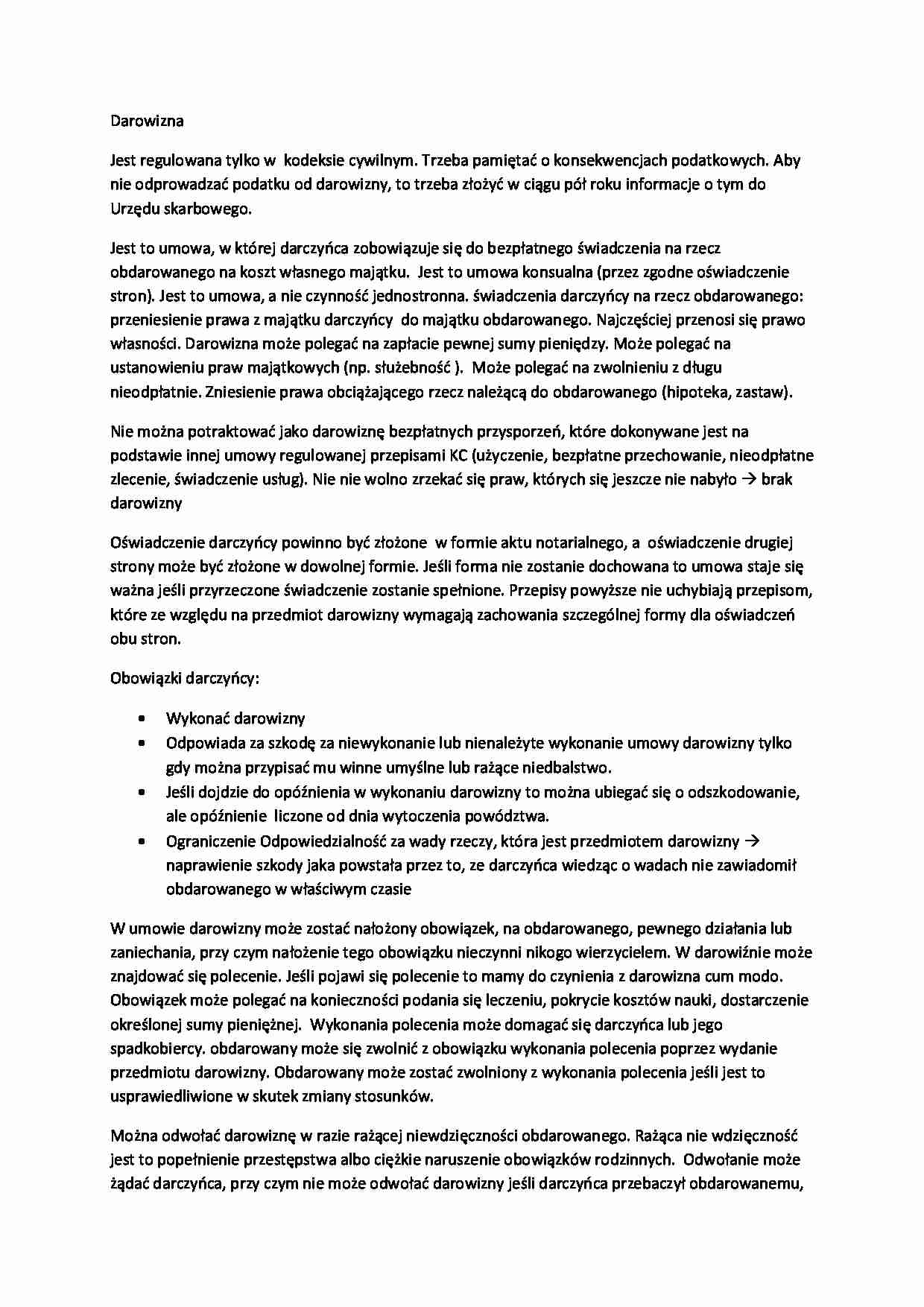 darowizna(II sem) - strona 1