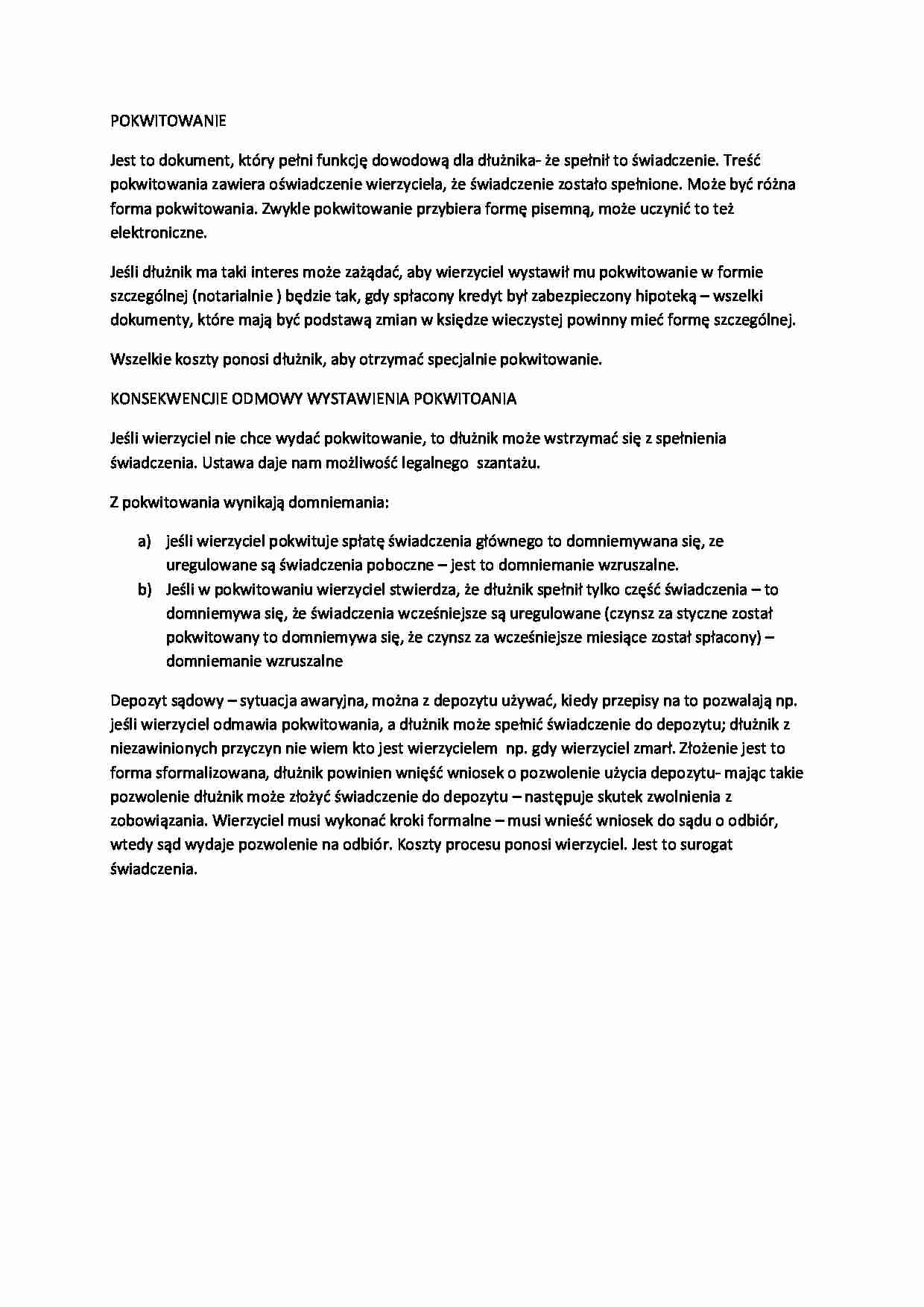 Wykład - pokwitowanie (I sem) - strona 1