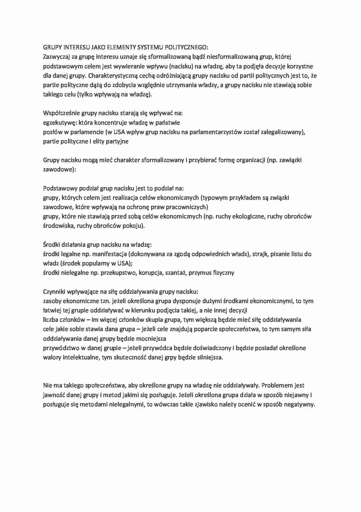 Wykład - grupy interesu - strona 1