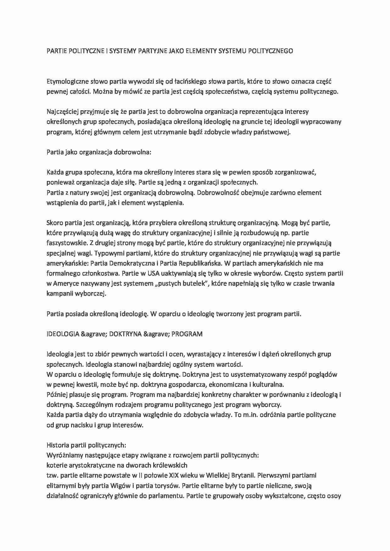 Wykład - partie polityczne - strona 1