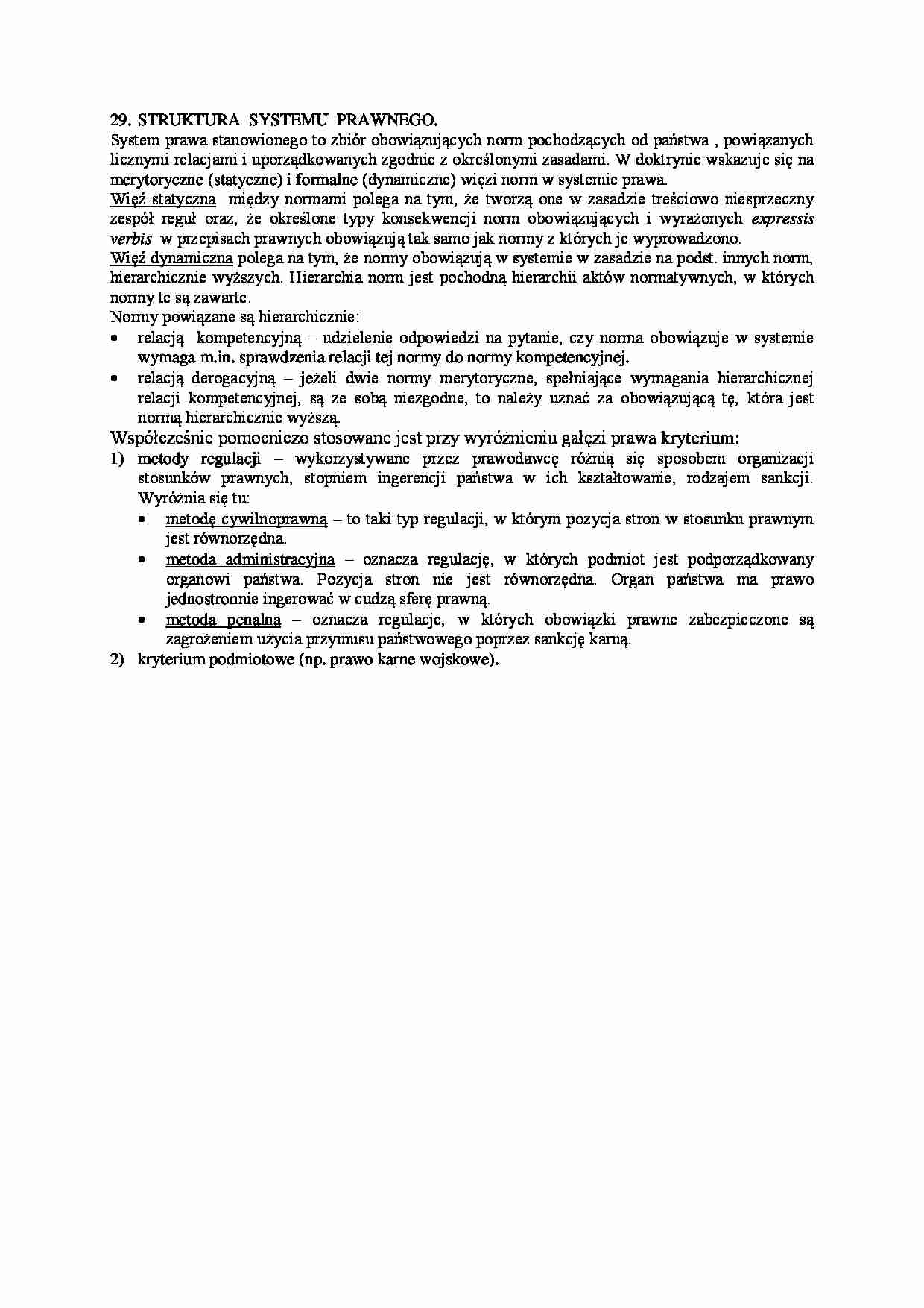 Wykład - struktura systemu prawnego - strona 1