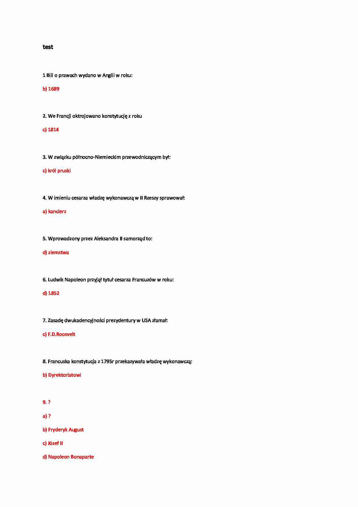Test zamknięty - historia administracji - strona 1