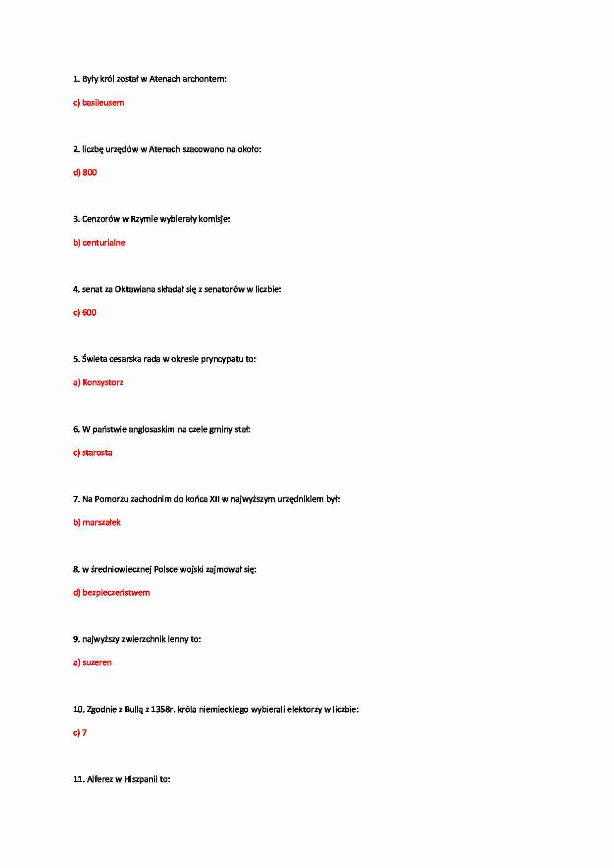 Test z historii administracji - strona 1