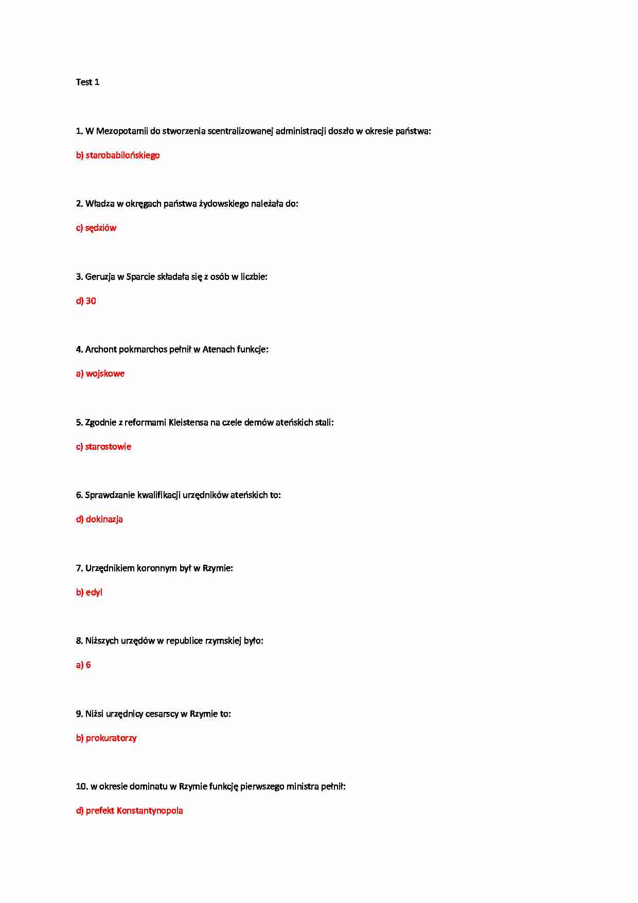 Historia administracji - test - Mezopotamia - strona 1