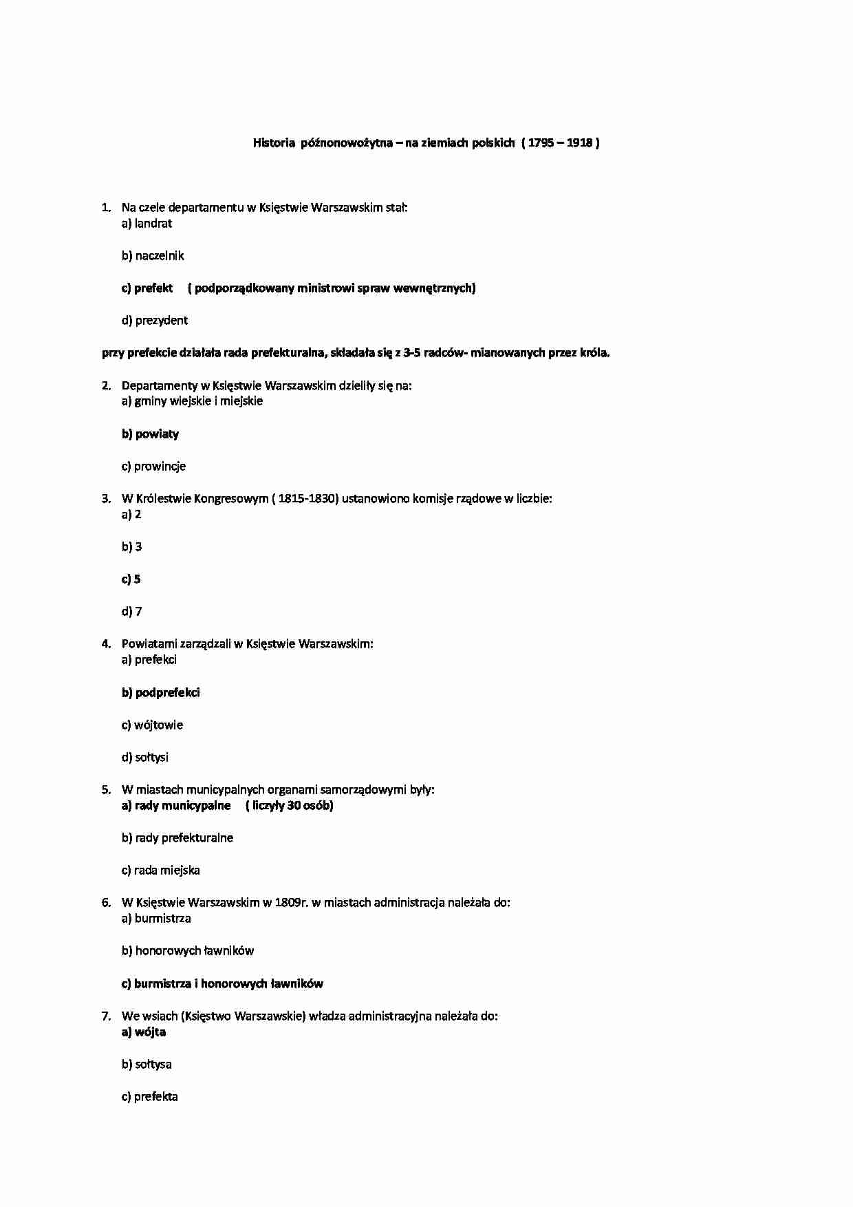 Historia administracji - test - Szkoła Prawa - strona 1