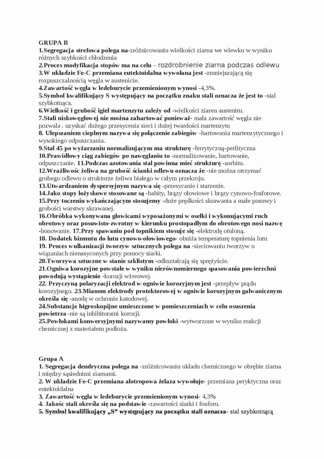 inżynieria materiałowa i konstrukcja urządzeń- test (sem IV) - strona 1