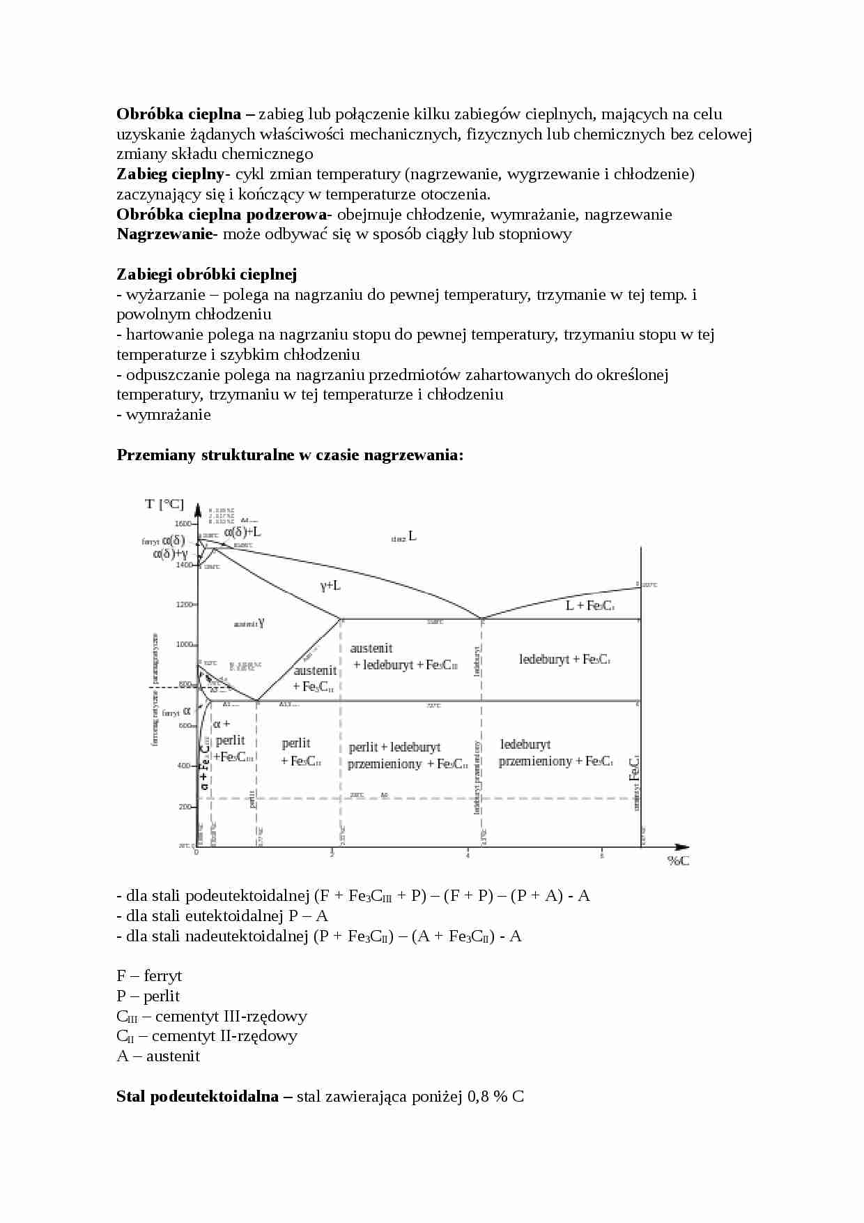 obróbka cieplna (wykład 6) sem IV - strona 1