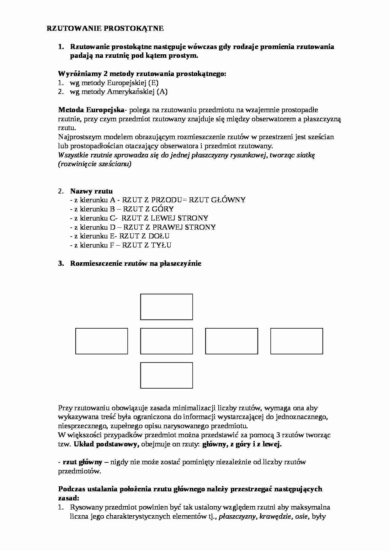 Rzutowanie prostokątne (semestr IV) - strona 1