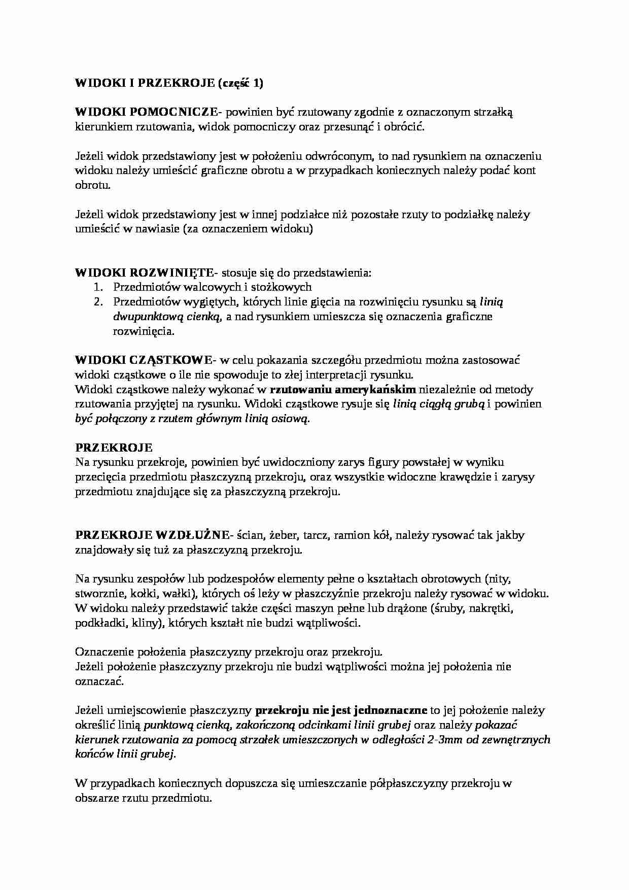 Widoki i przekroje cz1 (semestr IV) - strona 1