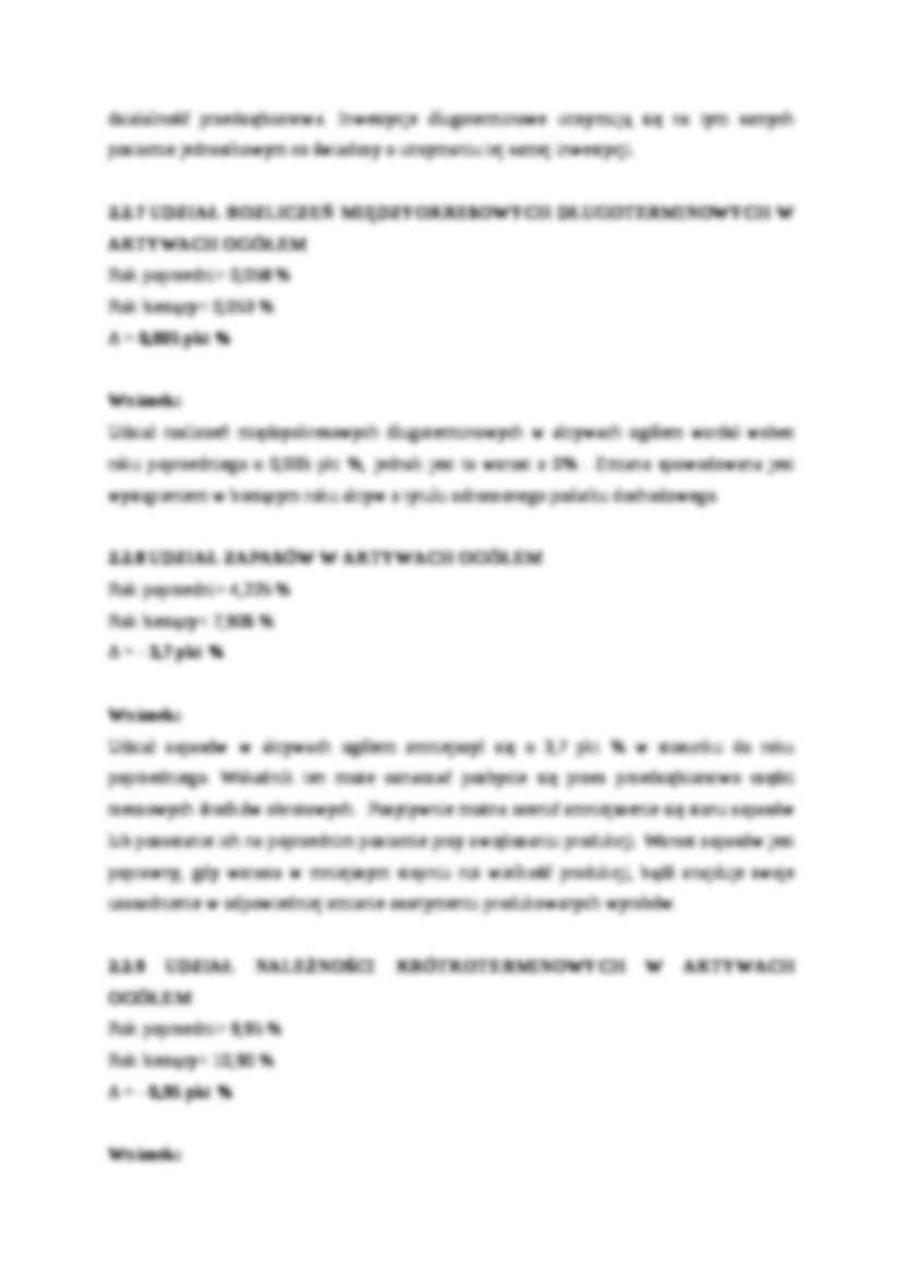 Sprawozdanie finansowe 'SMAK GÓRNO'- analiza pionowa bilansu - strona 3