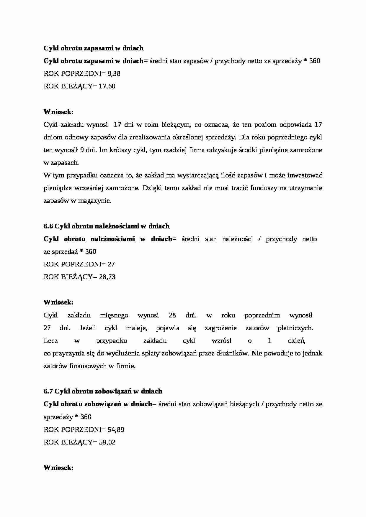 Sprawozdanie finansowe 'SMAK GÓRNO'- cykle - strona 1