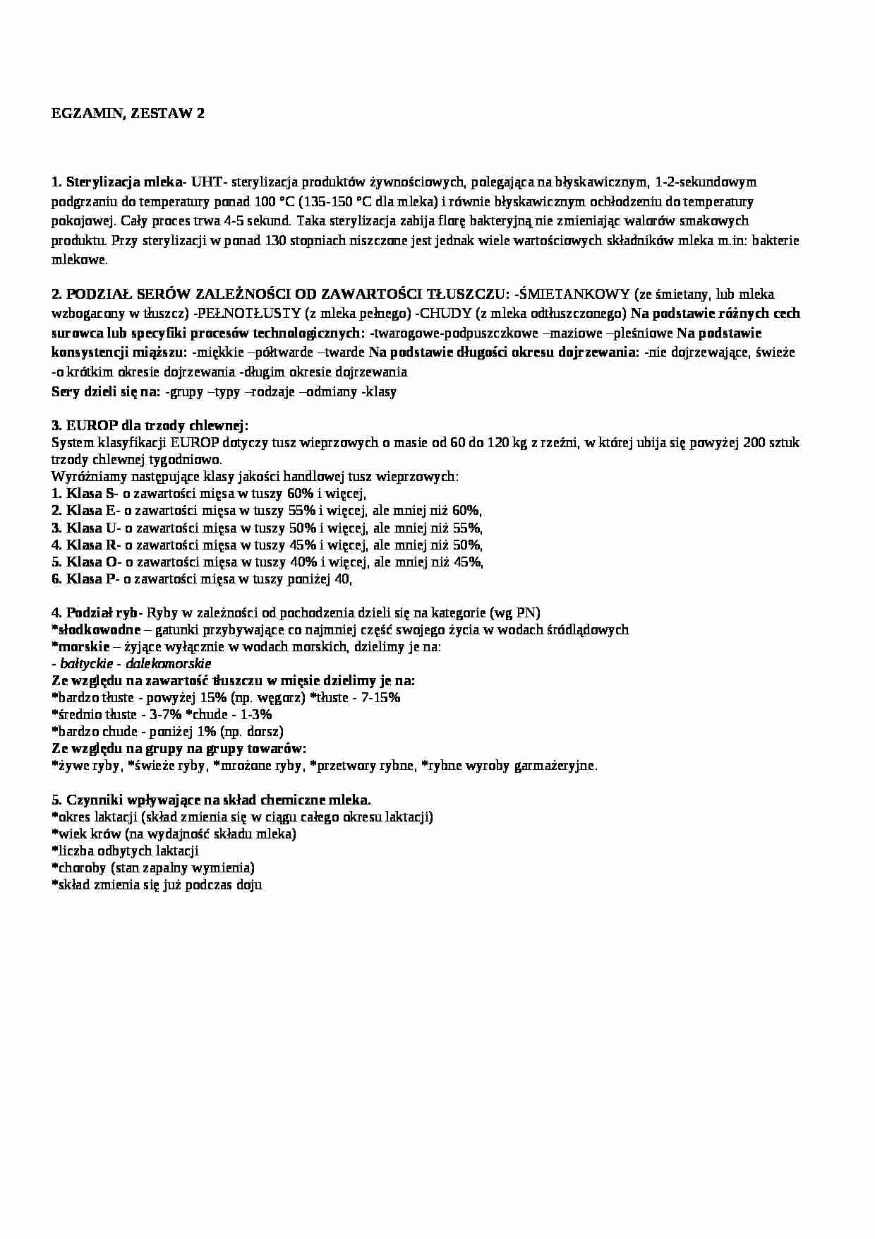 Egzamin z towaroznawsta surowców - strona 1