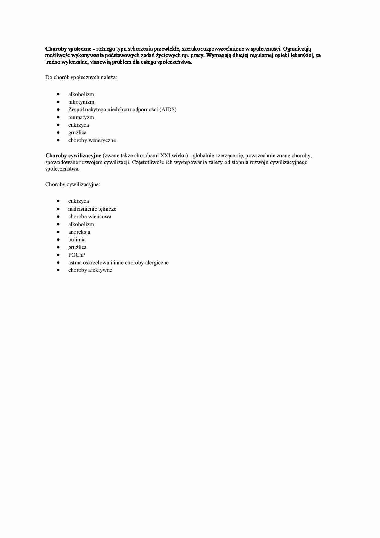 Choroby społeczne i cywilizacyjne - strona 1