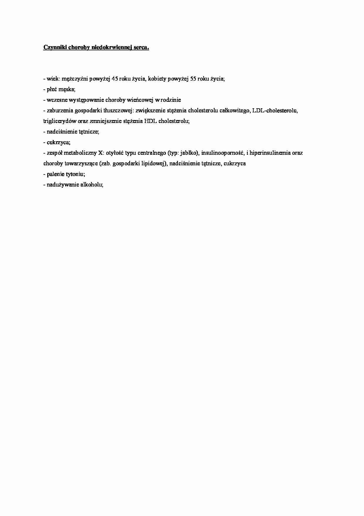 Czynniki ryzyka ChNS - strona 1