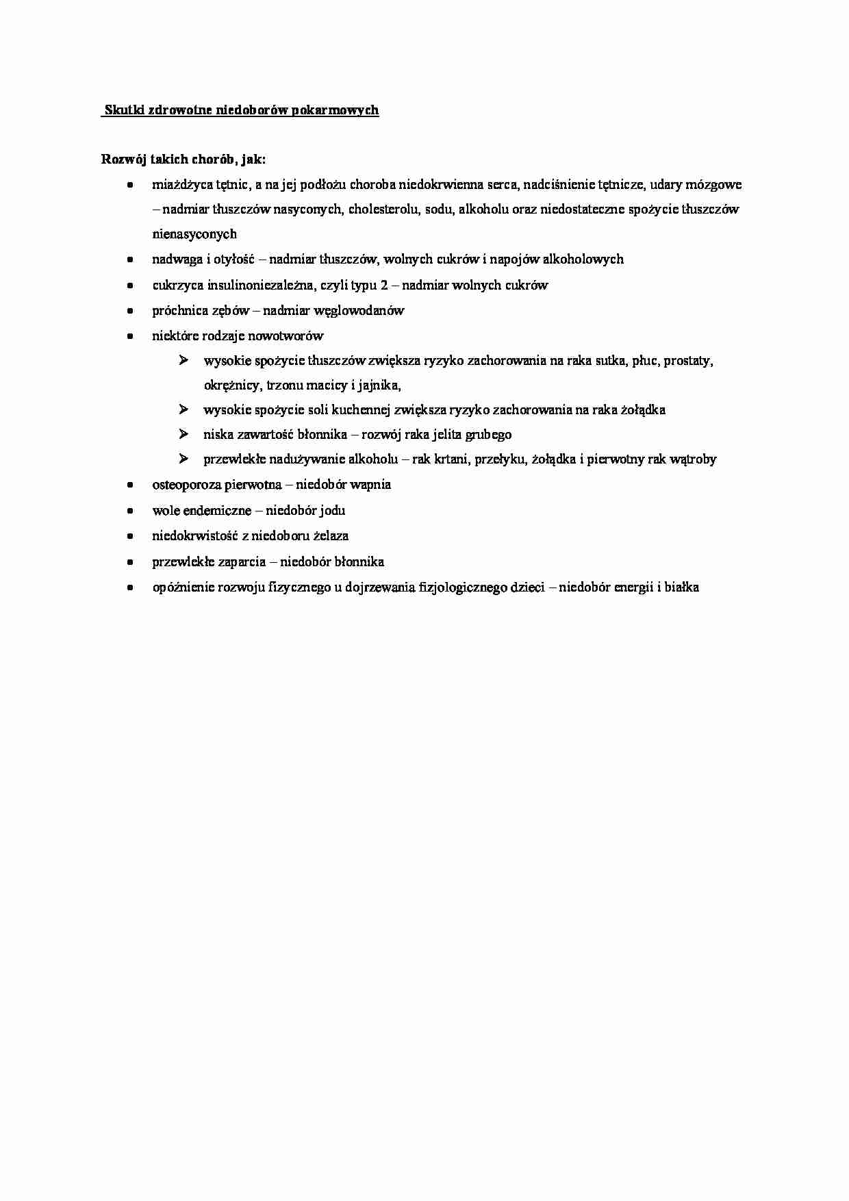 Skutki niedoborów pokarmowych - strona 1