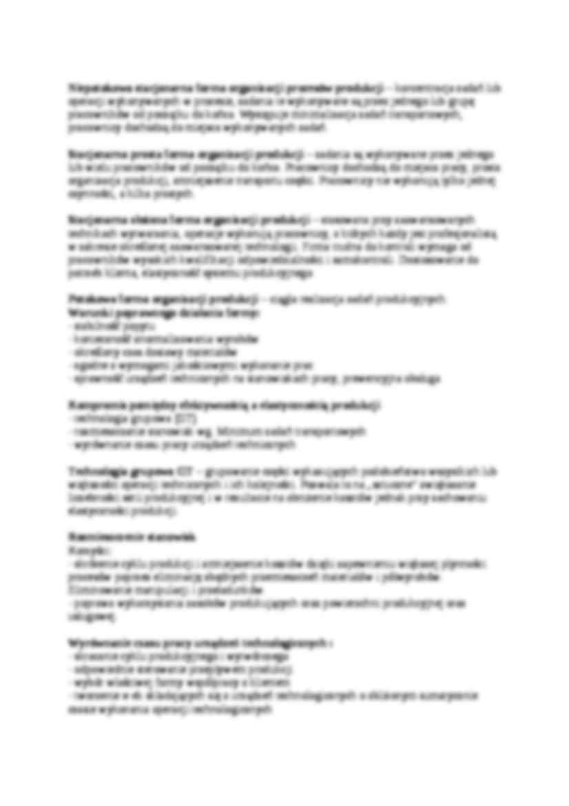 Typy i formy organizacji produkcji, sem III - strona 2