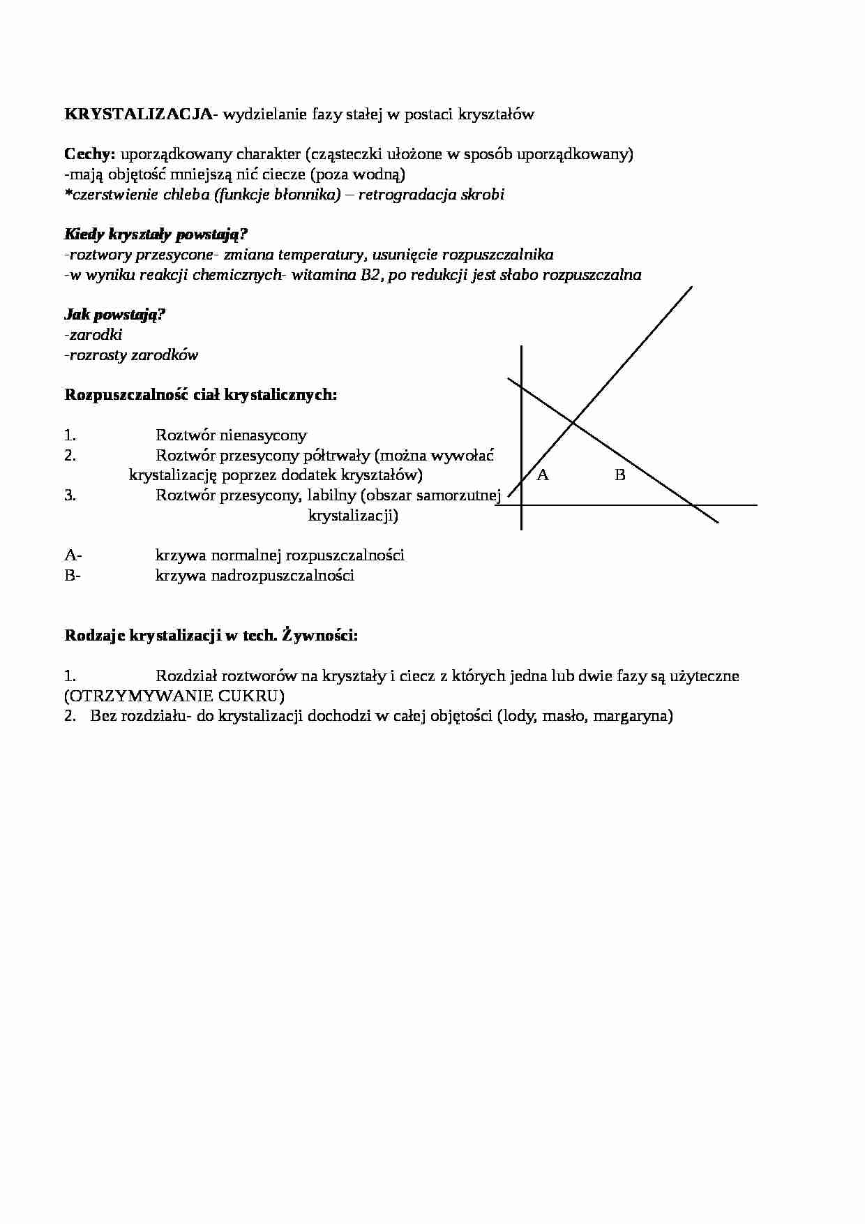 Krystalizacja ,  sem IV - strona 1