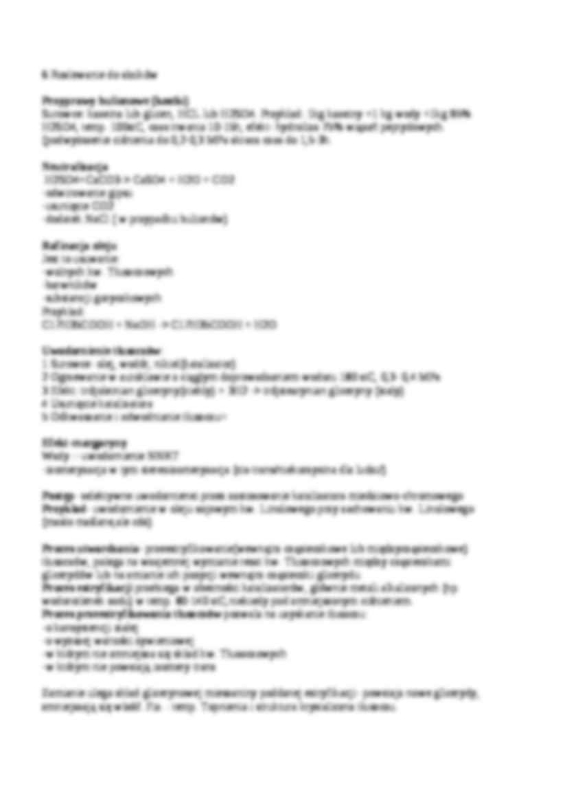Procesy chemiczne w technologii żywności, sem IV - strona 2