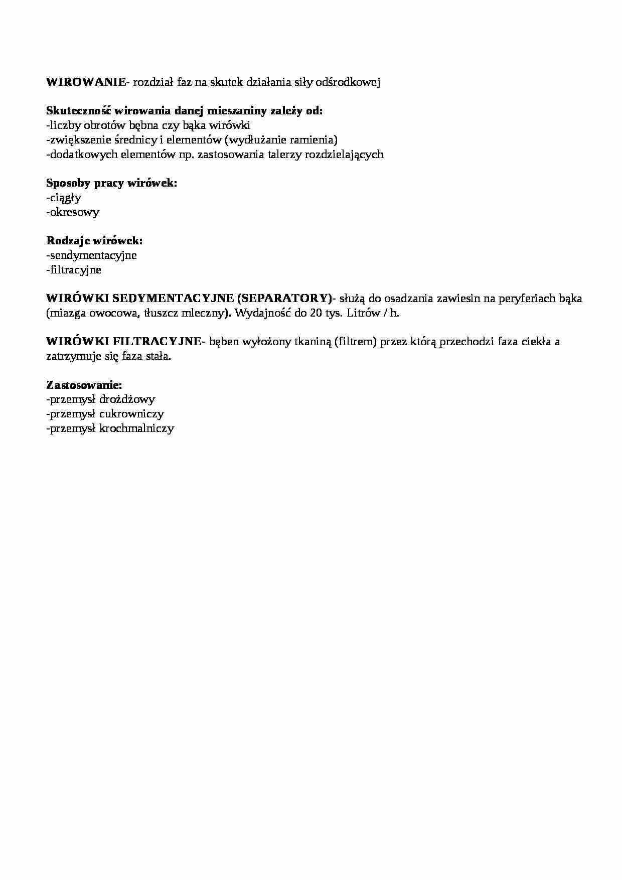 Wirowanie, sem IV - strona 1