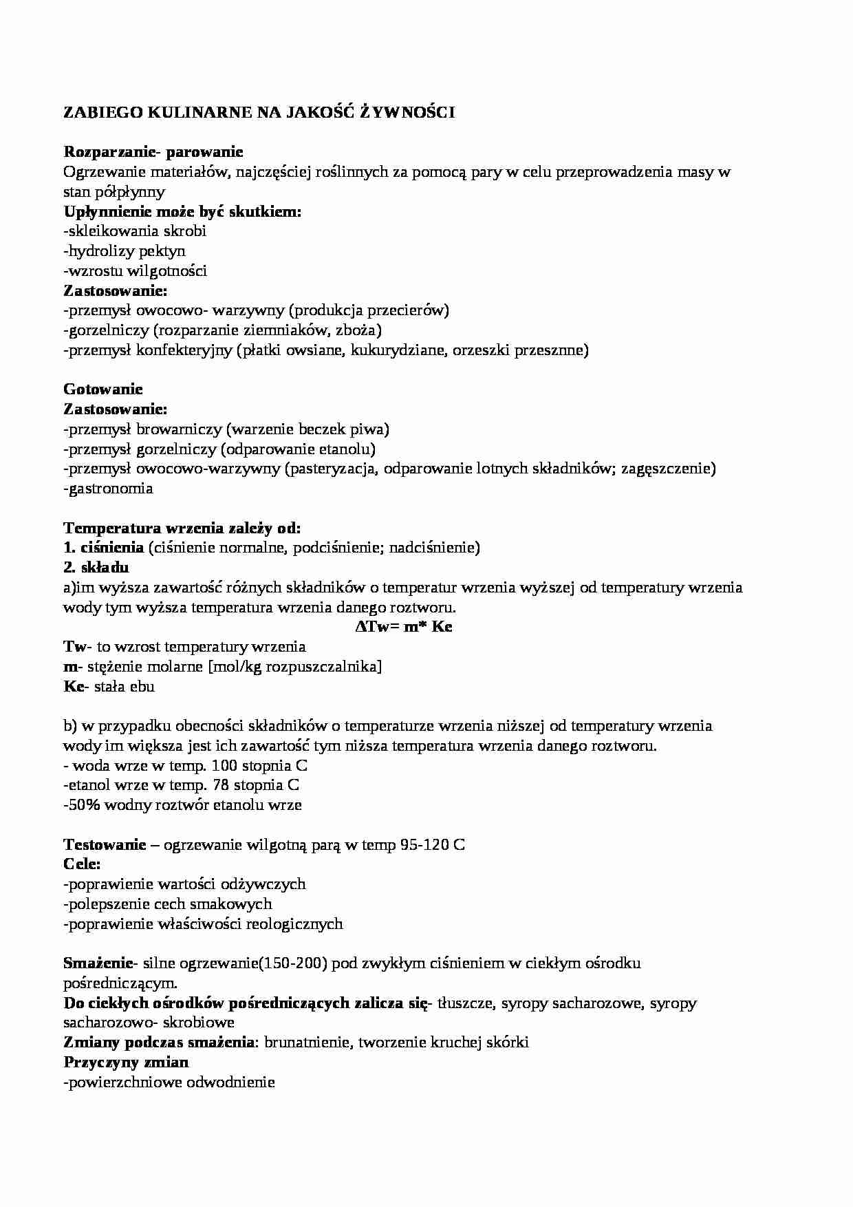 Zabiegi kulinarne na jakość żywności, sem IV - strona 1