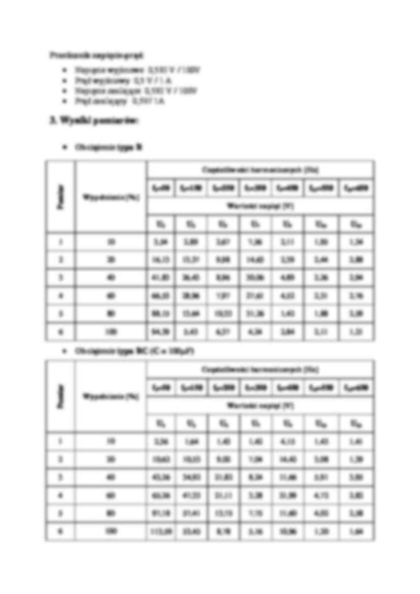 Sprawozdanie: Badanie wpływu przekształtników elektroenergetycznych na sieć - strona 2