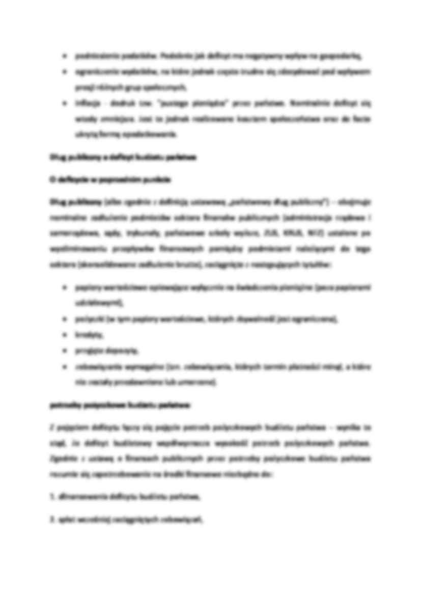 Deficyt budżetowy - omówienie  (sem. II) - strona 2