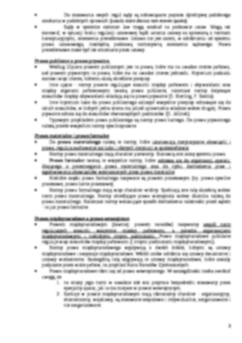 Teoria prawa - omówienie (sem I) - strona 3