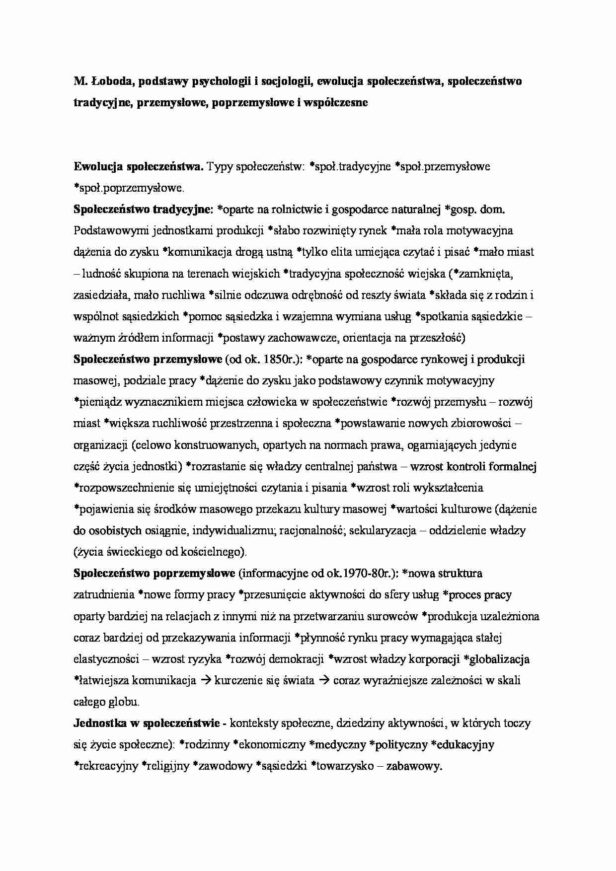 Ewolucja społeczeństwa - omówienie - strona 1