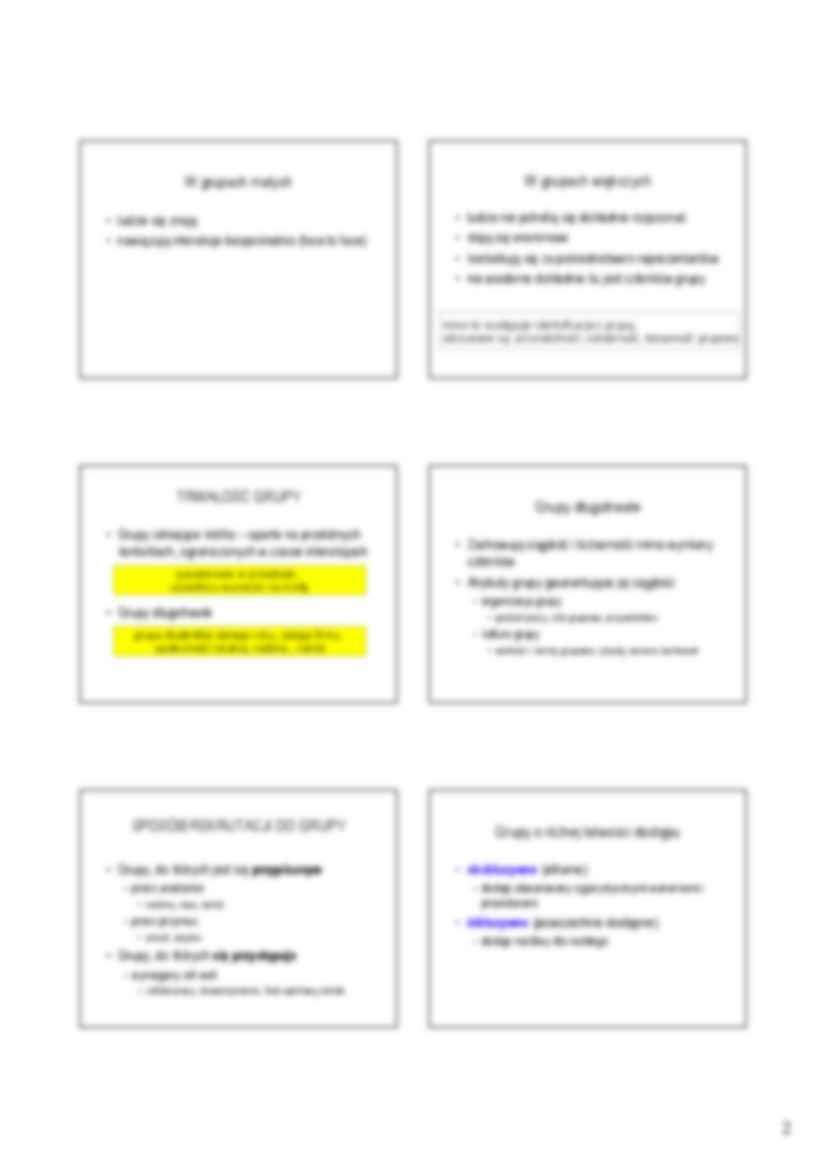 Grupy społeczne - omówienie  (sem 1) - strona 2