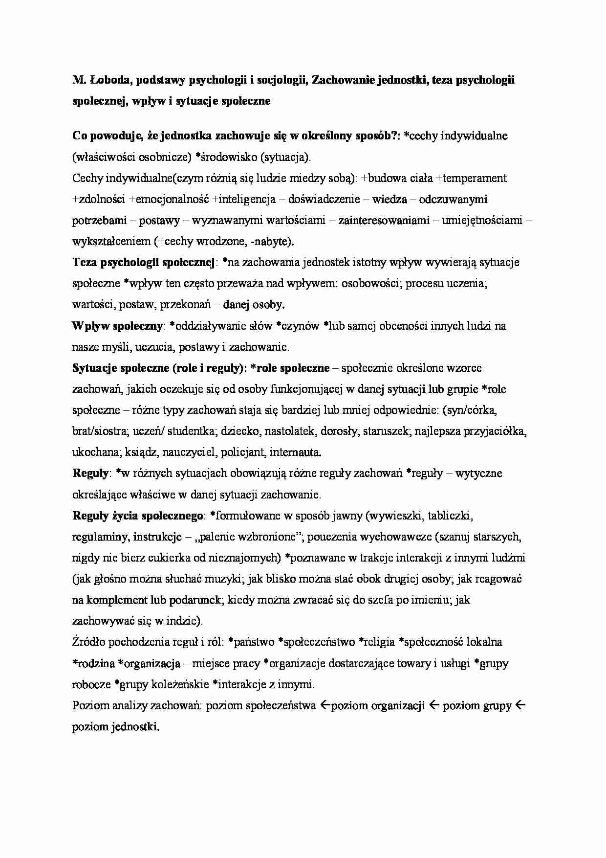 Zachowanie jednostki - omówienie - strona 1