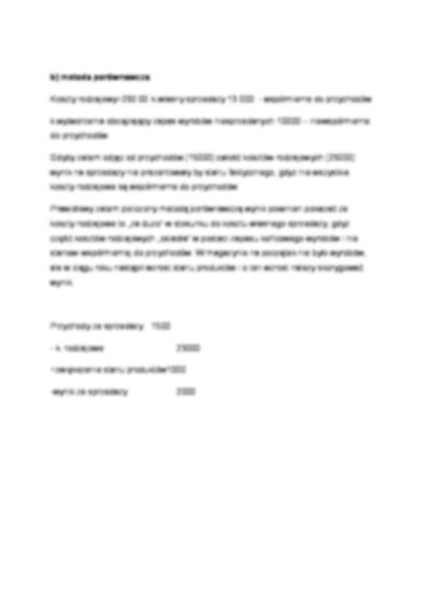 Metoda kalkulacyjna a porównawcza - omówienie  (sem II) - strona 3