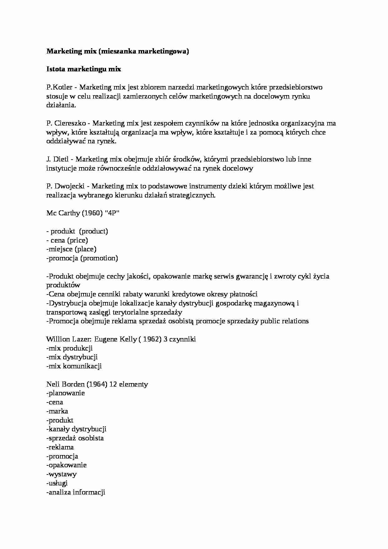 Wykład o marketingu, sem IV - strona 1